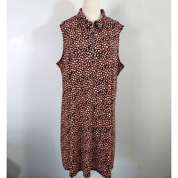 Ava Grace Dress Womens Plus Size 3X Stretch Sleeveless Flowy Black Orange - Picture 2 of 11